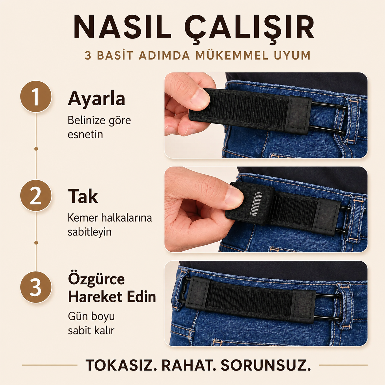 Beltra Premium Tokasız Kemer